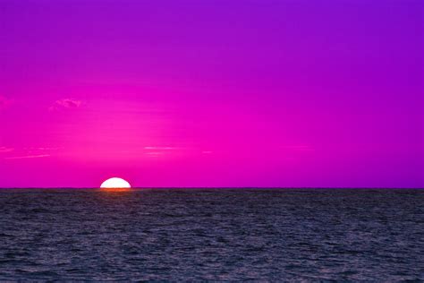 Hintergrundbilder Sonnenuntergang Am Meer Lila Kostenloser Download