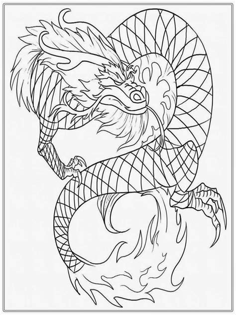 Free printable collection adults coloring pages 2020. Chinese Dragon Adult Coloring Pages | Realistic Coloring Pages