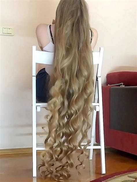 Hair long than four inches can be drawn into machine parts such as suction devices, blowers, chains, belts and rotating devices. VIDEO - Super long curly hair in chair - RealRapunzels