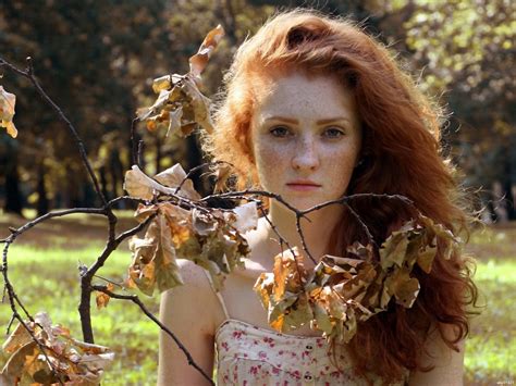 Hot Redhead Girl Freckles Nature Art Huge Print Poster Txhome D4204