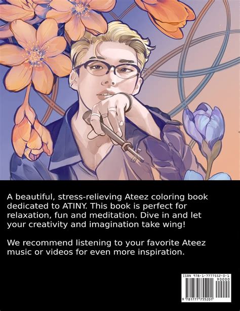 Ateez Coloring Book For Atiny Relaxation Fun Creativity Kpop Ftw