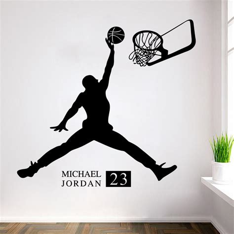 3d Diy Michael Jordan Dunk Basketball Pvc Wall Decals Wall Stickers