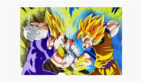 Wall Art Goku Vs Vegeta Saga Majin Buu Hd Png Download Kindpng
