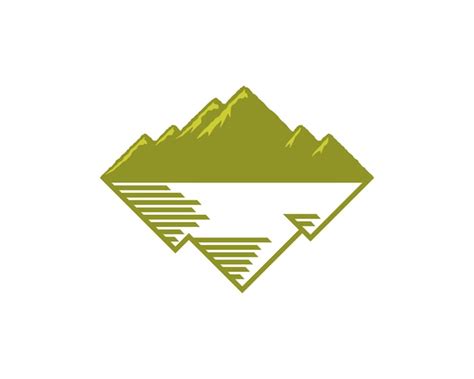 Premium Vector Green Mountain With Mountain Line Underneath