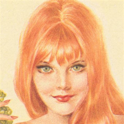 Alberto Vargas Pinup Girl Printable Art Digital Download 1960s Vintage Retro Nude Redhead