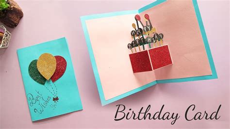 Start with a blank greeting card (or make your own from folded cardstock) and use. DIY Pop-up Birthday Card | Card Making | Handmade Card - Crafts Training