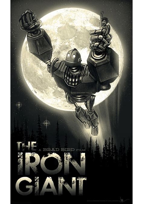 Стальной гигант (iron giant) 1999. Alternative Movie Poster for The Iron Giant by Paul Shipper