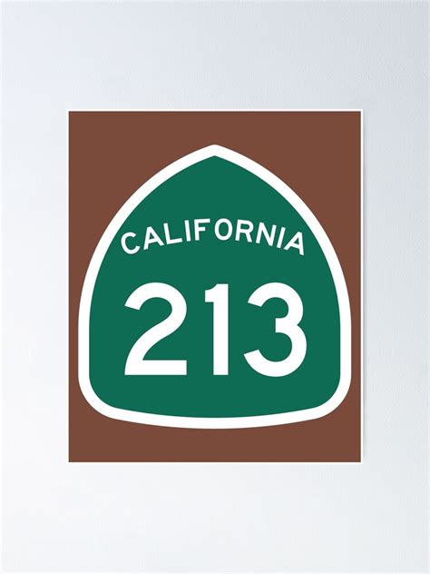 California State Route 213 Area Code 213 Poster By Srnac Redbubble