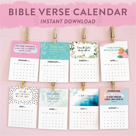 Free Printable Bible Verse Calendar 2024 2024 Calenda