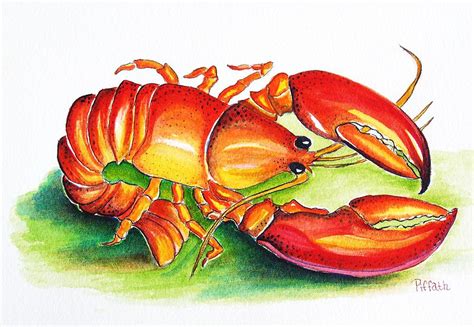 Lobster Painting By Patricia Piffath Fine Art America