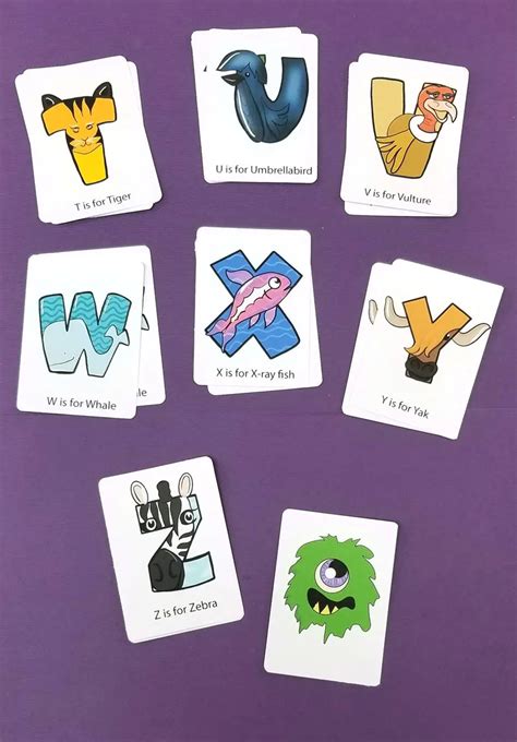 Alphabet Card Game Printable Alphabet Animals Moms And Crafters