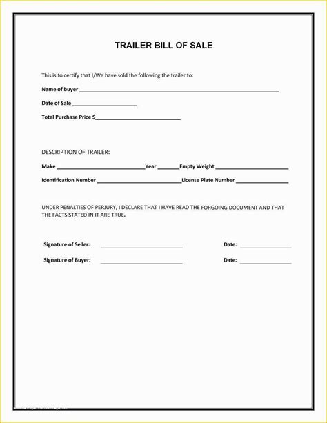 Free Printable Template For Bill Of Sale For Car Gasmscripts