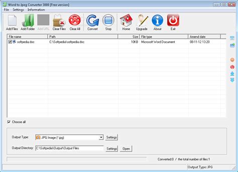 You can upload the image directly from your computer, google drive, or dropbox. Download Word to Jpeg Converter 3000 7.7