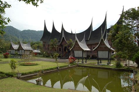Rumah Gadang Traditional Spired Roof House Of The Minangkabau People Traditional Houses