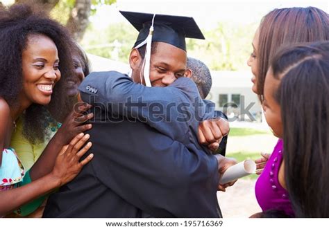 African American Student Celebrates Graduation Stock Photo Edit Now