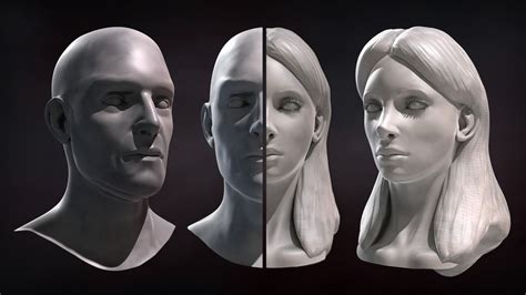 Zbrush Tutorial Now Available Sculpting Male And Female Faces Youtube
