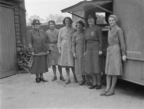 Women Of The Womens Voluntary Service Wvs Stand Alongside The Mobile