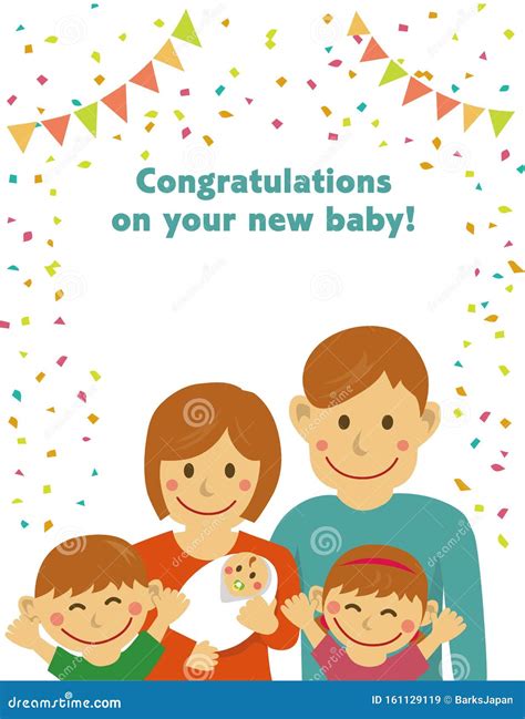 Congratulations On Your New Baby Vector Illustration Letter Size