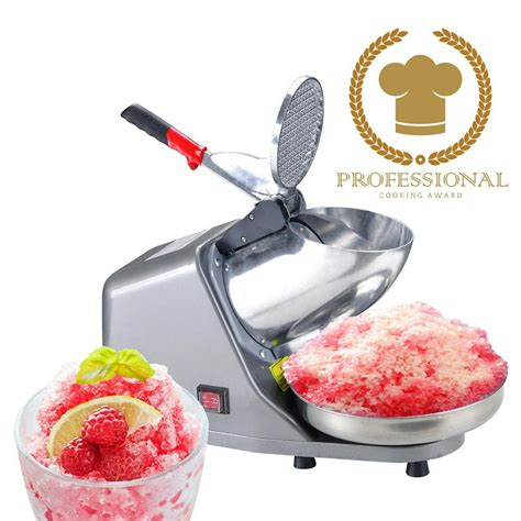 Koval Inc Heavy Duty Stainless Steel Ice Shaver Snow Cone Machine Electric Shaved Ice