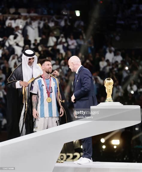 lionel messi of argentina sheikh tamim bin hamad al thani emir of news photo getty images