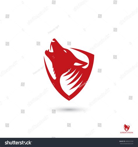Howling Wolf Symbol Vector Illustration 499321918 Shutterstock