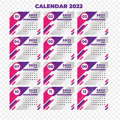 Gambar Kalender 2022 Dengan Warna Ungu Yang Indah Kalender 2022 Ungu