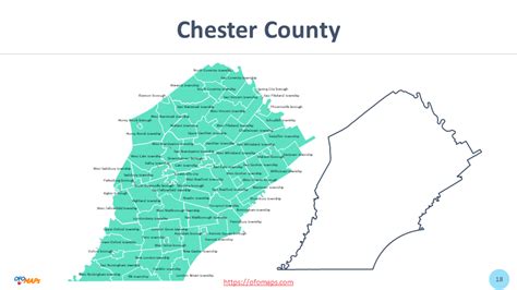 Pennsylvania Chester County Map With Municipalities Ofo Maps
