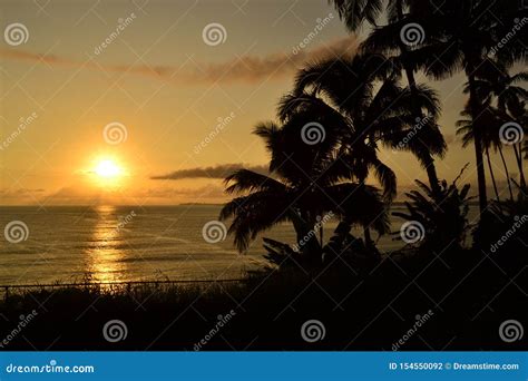 Big Island S Sunrise Pacific Ocean S Sunrise Stock Photo Image Of