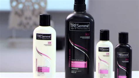 Enriched with keratin protein and argan oil, for hair that's super smooth & shiny. Proffessional Haircare | TRESemme Smooth & Shine Shampoo ...