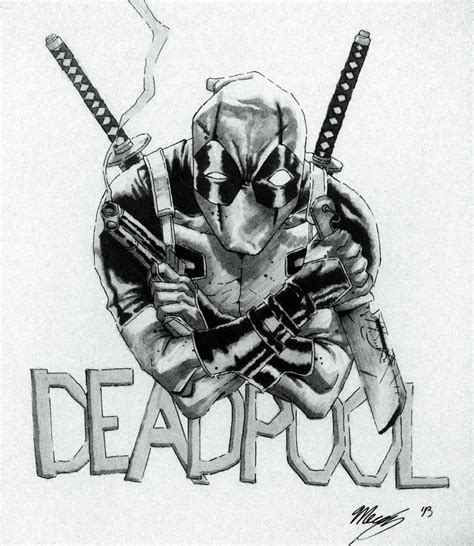 Deadpool Sketch By Mercyalters On Deviantart