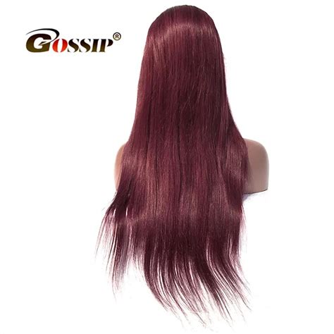 Burgundy Wig 99j Lace Front Wig Brazilian Straight Lace Front Human Hair Wigs For Women Remy