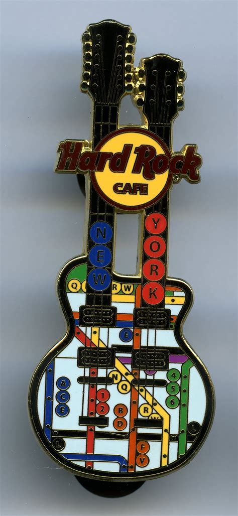 New York Hard Rock Cafe Guitar Pin Hard Rock Rock Cafe Guitar Pins