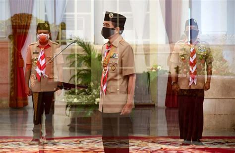 Presiden Jokowi Pimpin Upacara Hari Pramuka Ke 59 Tahun 2020