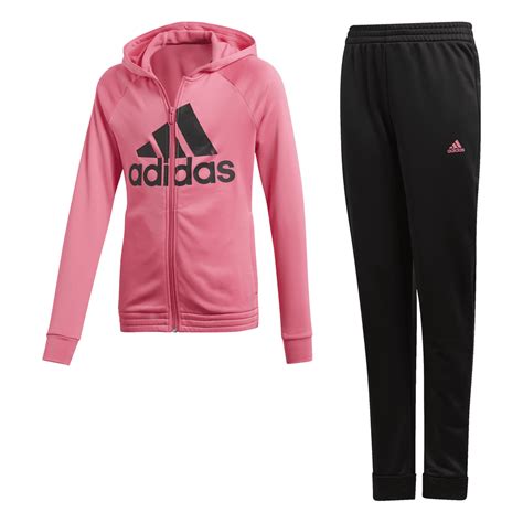 Adidas Girls Hooded Track Suit Adidas From Excell Sports Uk