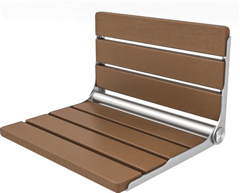 Folding Shower Seat Wall Mounted, Space-Saving Fold Down Shower Bench