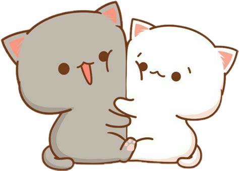 Freetoedit Cute Kawaii Cat Couple Love Hug Affection