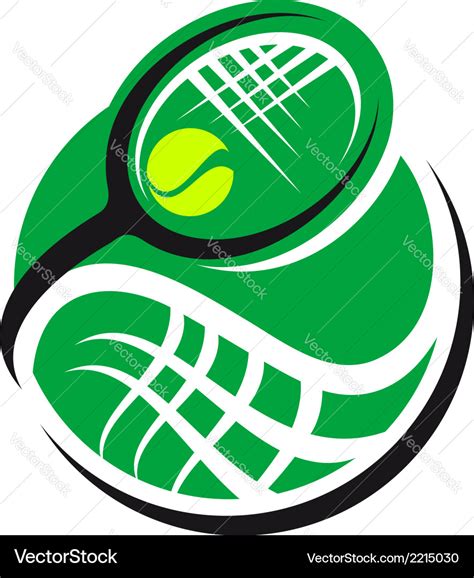 Tennis Ball And Racquet Icon Royalty Free Vector Image