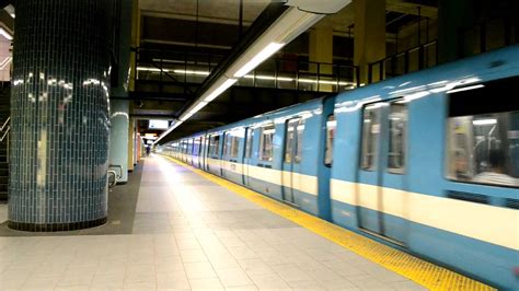 Montreal Metro Mr73 Departing Montmorency Station In Laval Qc Youtube