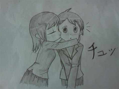 See more ideas about kissing drawing, couples kissing drawing, art. Chibi- kiss on cheek by Hazel127 on DeviantArt