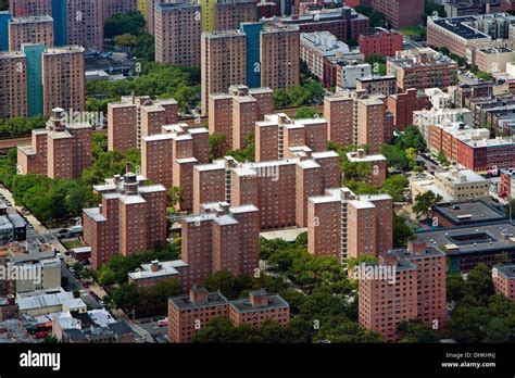 Aerial Photograph Residential High Rise Apartment Buildings Harlem
