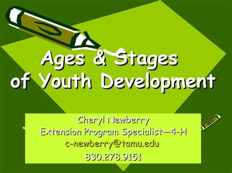 Ages And Stages Ppt Ppt