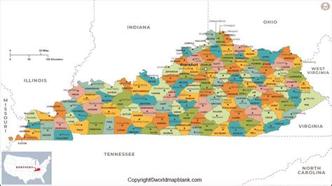 Printable Map Of Kentucky Labeled World Map Blank And Printable
