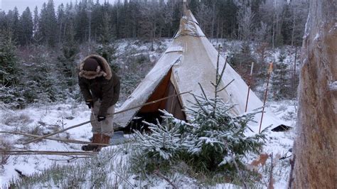 Winter Camping Bushcraft Base Camp Tipi Back Rest Canvas Hot Tent Nomad