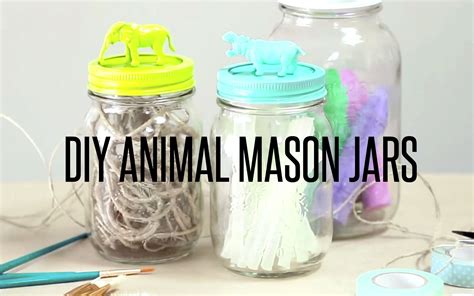 Diy Animal Lid Mason Jars Mason Jars Diy Mommy Activities