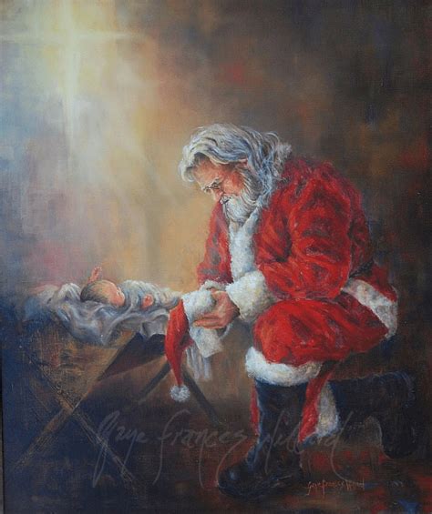Kneeling Santa Santa Kneeling Santa Nativity Baby Jesus Manger
