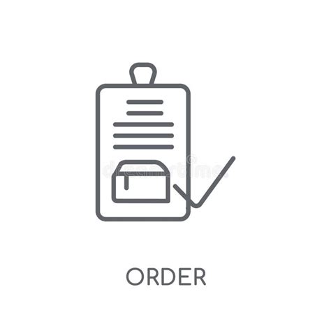 Order Linear Icon Modern Outline Order Logo Concept On White Ba Stock