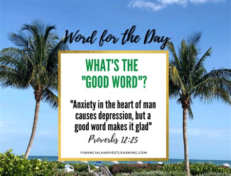 Whats The Good Word Proverbs 1225 Financial Harvest Learning Llc