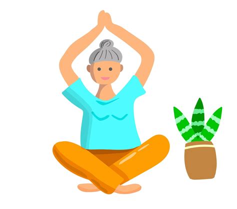 Femme âgée Faisant Des Exercices De Yoga Sport Pour Personnes âgées