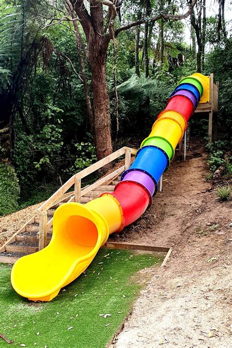 Rainbow Tube Slide Playground Slide Backyard Slide Kids Playground
