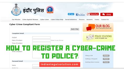 How To Register Cyber Crime To Police Full Step By Step Process Indian Legal Solution